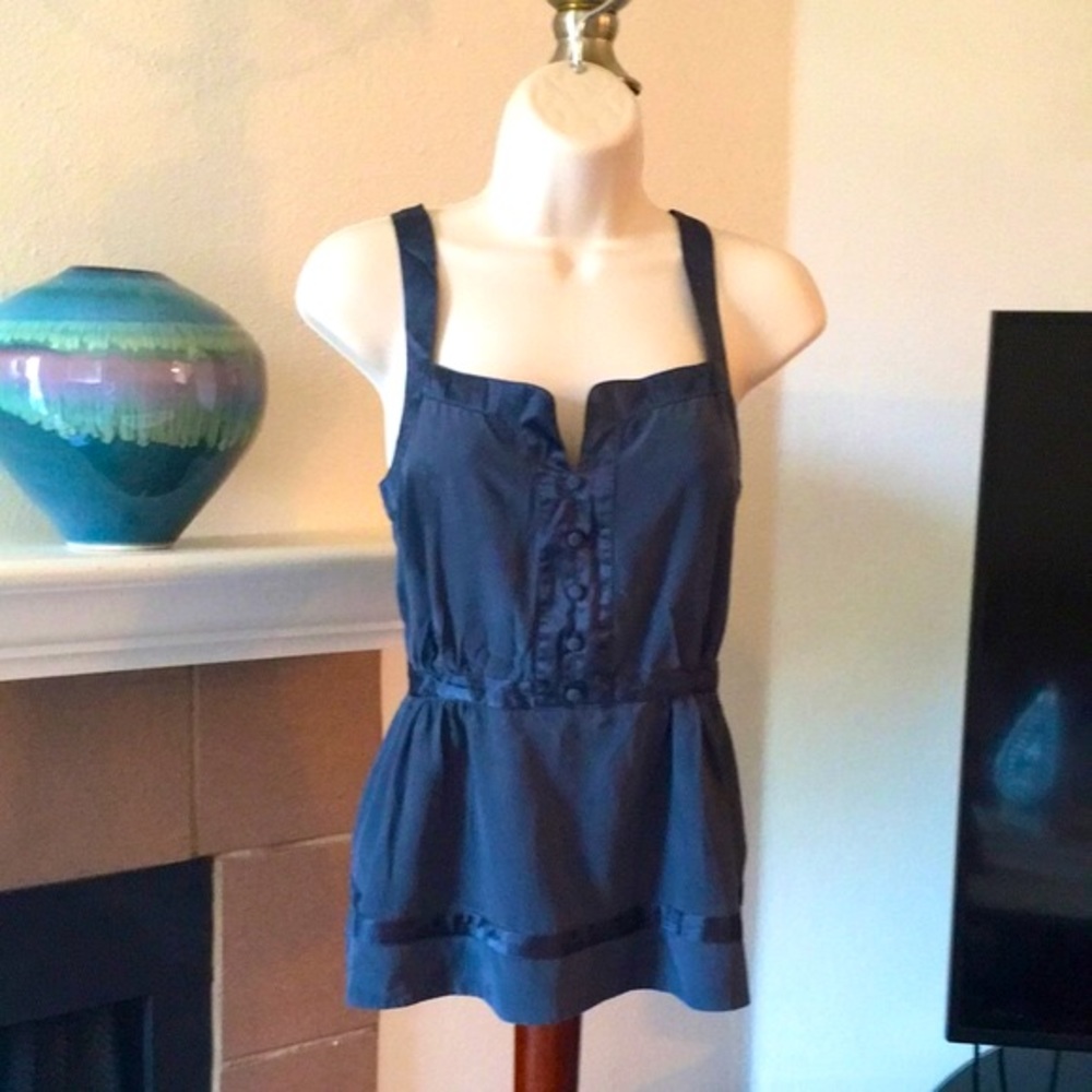 Grey-blue silk top from Marc Jacobs